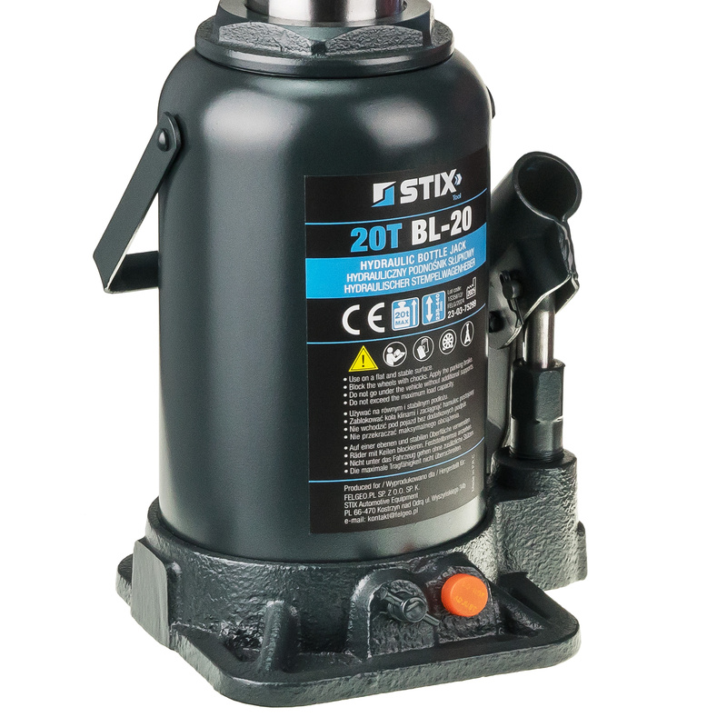 Hydrauliczny podnośnik słupkowy (butelkowy) 20T BL-20 - Stix