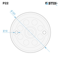 P22 Nakładka na łapę podnośnika, wzmocniona, 2 otwory, 120x112x22 - Stix