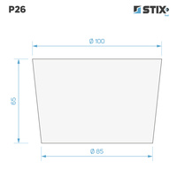 P26 Gumowy stożek 100x85x65 - Stix