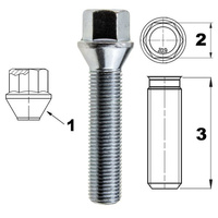 Śruba do felg / kół M14x1.50 stożek / K17 – 50 mm