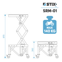 Podnośnik motocyklowy SRM-01 / Stojak na motor z kółkami - Stix 