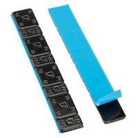 Ciężarki klejone do felg aluminiowych czarne Rounded Slim Black - 60g (5g+10g / szeroka taśma) - 200 szt. - Stix