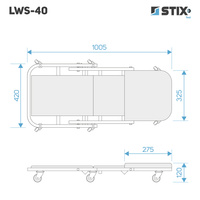 Leżanka warsztatowa składana / stołek warsztatowy 2w1 LWS-40 - Stix