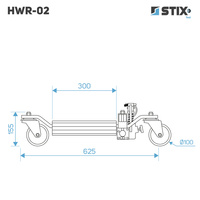 Wózek manewrowy pod koła hydrauliczny HWR-02 - 1 szt. - Stix