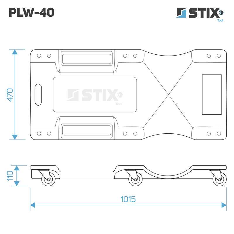 Leżanka warsztatowa 40" PLW-40 - Stix