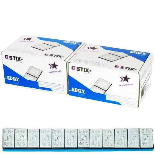 Ciężarki klejone do felg aluminiowych Edgy Slim - 60g (12x5g / ocynkowane / szeroka taśma) - 200 szt. - Stix