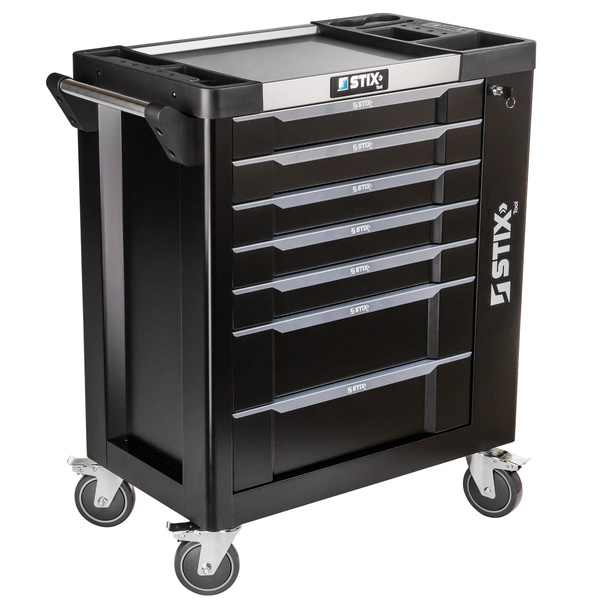 Szafka warsztatowa / wózek narzędziowy 7 szuflad, schowek boczny - UltimatePro A7 - Stix