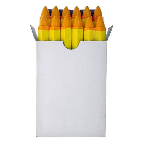 Woskowa kreda do opon, niezmywalny marker (12 szt) - żółta - Stix