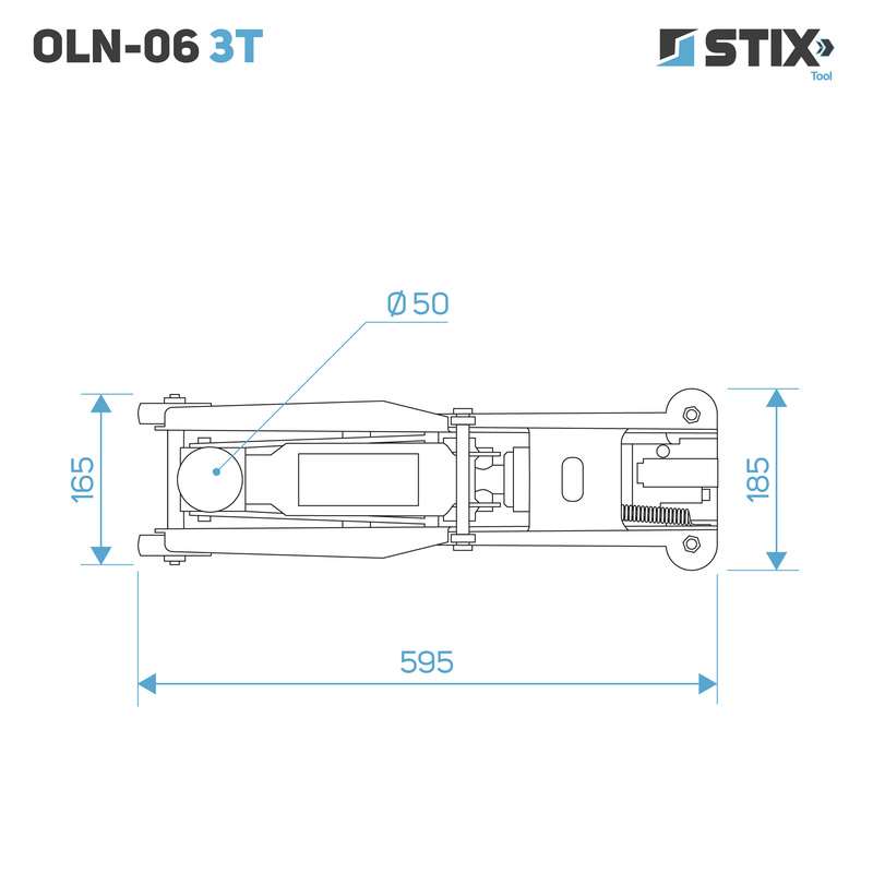 Lewarek / żaba podnośnik hydrauliczny wysokość 200-570 mm OLN-06 3T - Stix