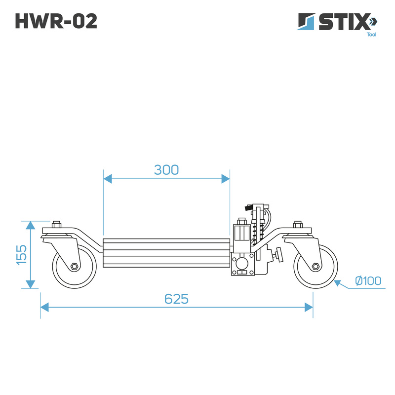 Wózek manewrowy pod koła hydrauliczny HWR-02 - 1 szt. - Stix