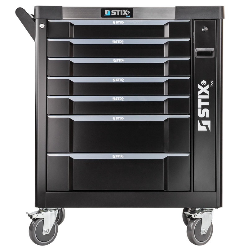 Szafka warsztatowa / wózek narzędziowy 7 szuflad, wysuwany schowek boczny - UltimatePro B7 - Stix