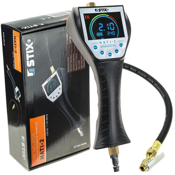Automatyczny pistolet z wyświetlaczem LCD do pompowania kół HATI 2 1,5m 0-16 BAR Stix