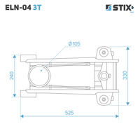 Lewarek / żaba podnośnik hydrauliczny wysokość 140-460 mm ELN-04 3T - Stix