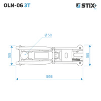 Lewarek / żaba podnośnik hydrauliczny wysokość 200-570 mm OLN-06 3T - Stix