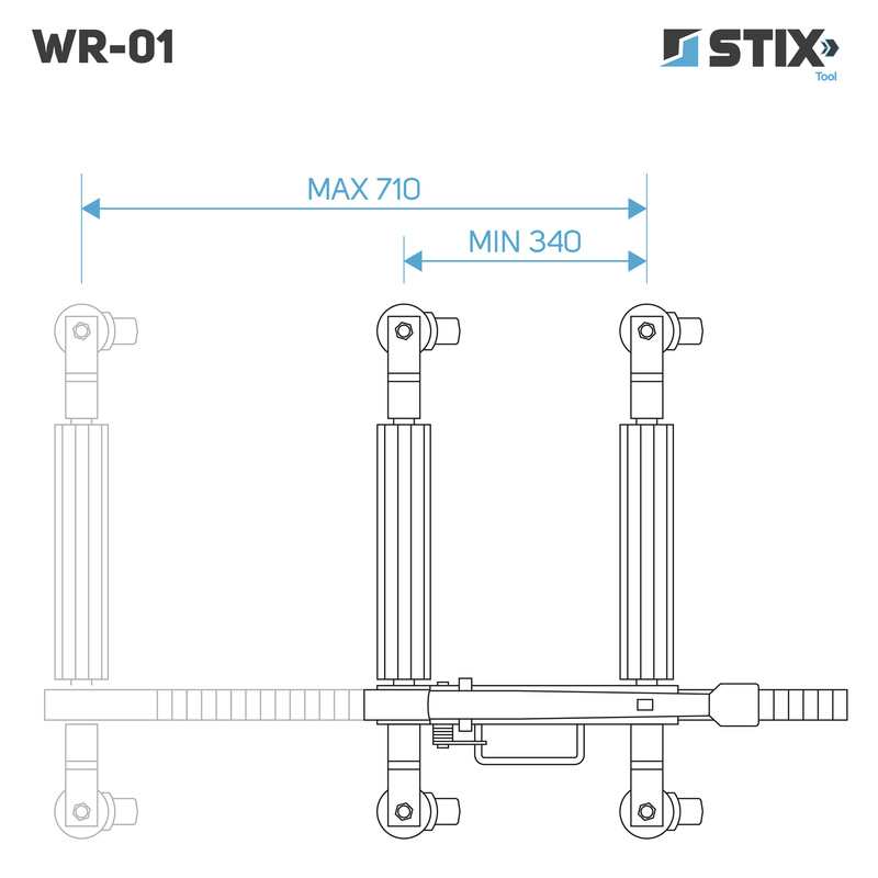 Wózek manewrowy pod koła mechaniczny WR-01 - 1 szt. - Stix