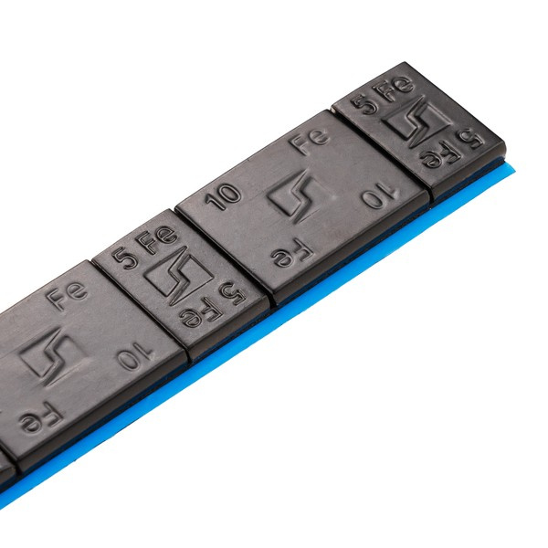 Ciężarki klejone do felg aluminiowych czarne Edgy Slim Black - 60g (5g+10g / szeroka taśma) - 200 szt. - Stix