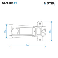 Lewarek / żaba podnośnik hydrauliczny niski profil wysokość 85-430 mm SLN-02 3T - Stix