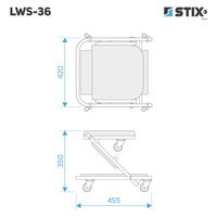 Leżanka warsztatowa składana / stołek warsztatowy 2w1 LWS-36 - Stix