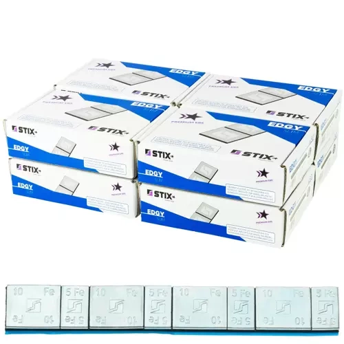 Ciężarki klejone do felg aluminiowych Edgy Slim - 60g (5g+10g / ocynkowane / szeroka taśma) - 400 szt. - Stix