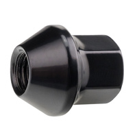 Czarne nakrętki do oryginalnych felg aluminiowych Ford M12x1,5 jednoczęściowe, klucz 19 - Carbonado