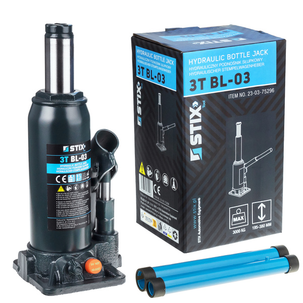Hydrauliczny podnośnik słupkowy (butelkowy) 3T BL-03 - Stix
