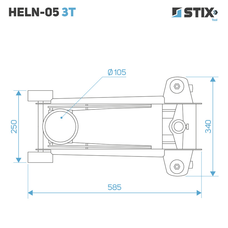 Lewarek / żaba podnośnik hydrauliczny wysokość 130-480 mm HELN-05 3T - Stix