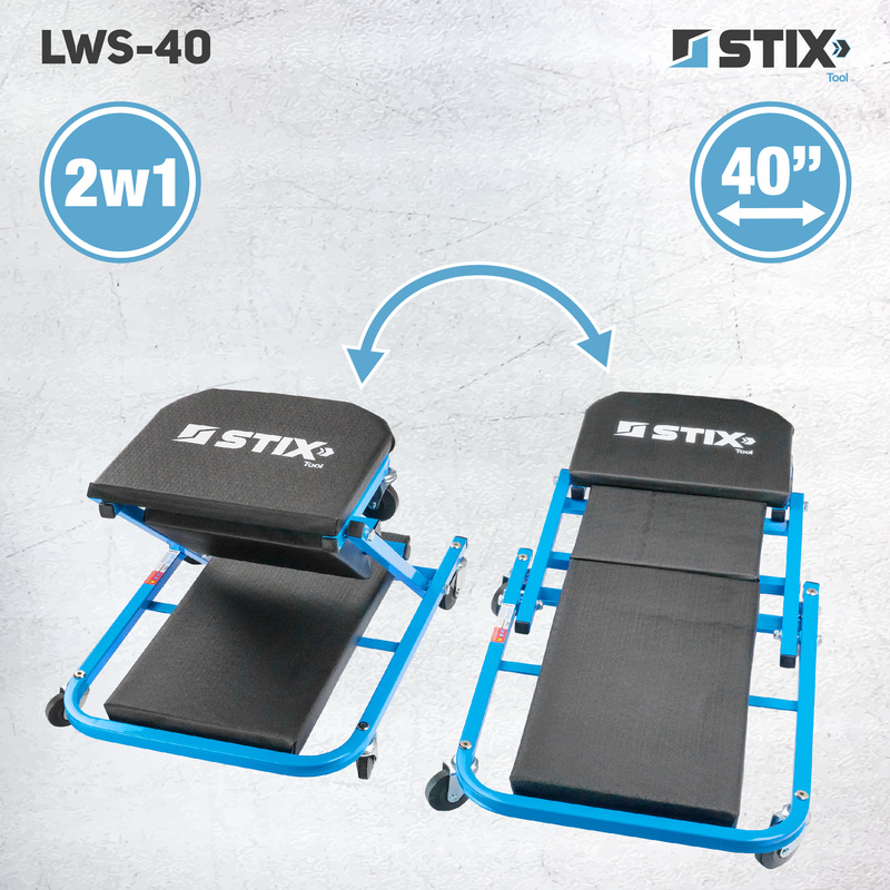 Leżanka warsztatowa składana / stołek warsztatowy 2w1 LWS-40 - Stix