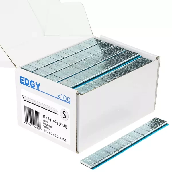 Ciężarki klejone do felg aluminiowych Edgy Slim - 60g (12x5g / ocynkowane / szeroka taśma) - 400 szt. - Stix