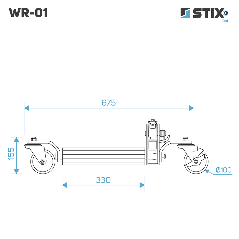 Wózek manewrowy pod koła mechaniczny WR-01 - 1 szt. - Stix