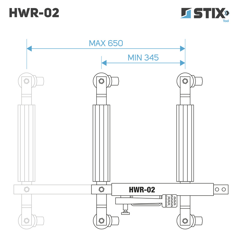 Wózek manewrowy pod koła hydrauliczny HWR-02 - 1 szt. - Stix