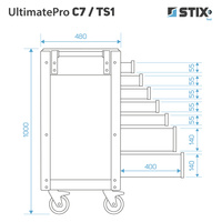 Szafka warsztatowa / wózek narzędziowy 7 szuflad + zestaw narzędzi 267 elementów - UltimatePro C7/TS1 - Stix