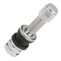 Zawór do felg srebrny X2 Series Silver Edition (skręcany, metalowy TR48E) - 4 szt - Carbonado