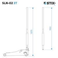 Lewarek / żaba podnośnik hydrauliczny niski profil wysokość 85-430 mm SLN-02 3T - Stix
