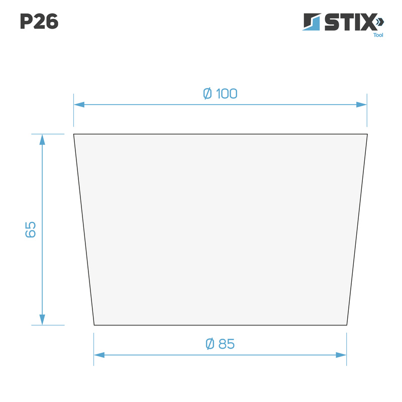 P26 Gumowy stożek 100x85x65 - Stix
