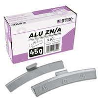 Ciężarki nabijane ALU Cynkowe do felg aluminiowych ZN/A 45g / 50 szt. - Stix