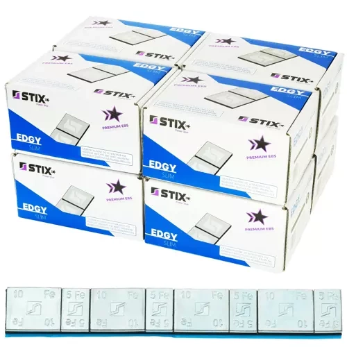 Ciężarki klejone do felg aluminiowych Edgy Slim - 60g (5g+10g / ocynkowane / szeroka taśma) - 800 szt. - Stix