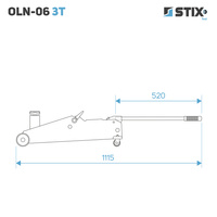 Lewarek / żaba podnośnik hydrauliczny wysokość 200-570 mm OLN-06 3T - Stix