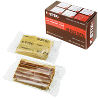 Sznury butylowe do naprawy opon, krótkie 6 mm (4" / 100 mm, brązowe) 50 szt - Stix