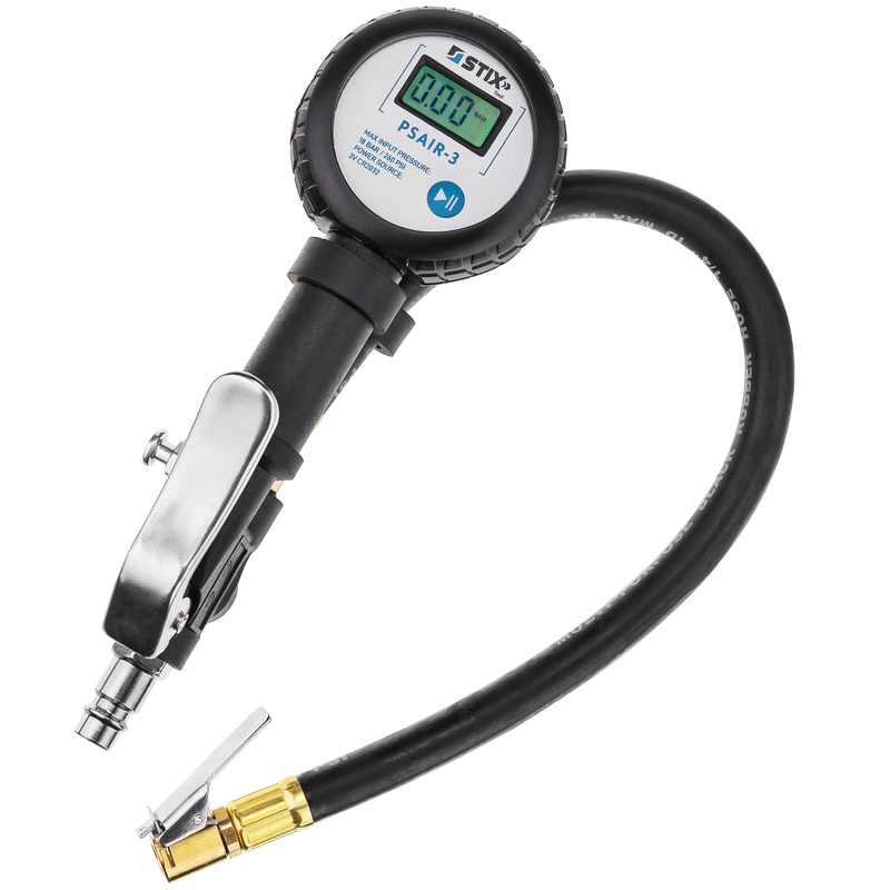 Pistolet do pompowania kół, opon z elektronicznym manometrem PSAIR-3 0-18 BAR STIX
