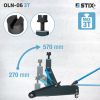 Lewarek / żaba podnośnik hydrauliczny wysokość 200-570 mm OLN-06 3T - Stix