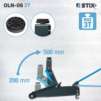 Lewarek / żaba podnośnik hydrauliczny wysokość 200-570 mm OLN-06 3T - Stix