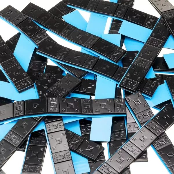 Ciężarki klejone do felg aluminiowych czarne Edgy Slim Black - 60g (5g+10g / szeroka taśma) - 200 szt. - Stix