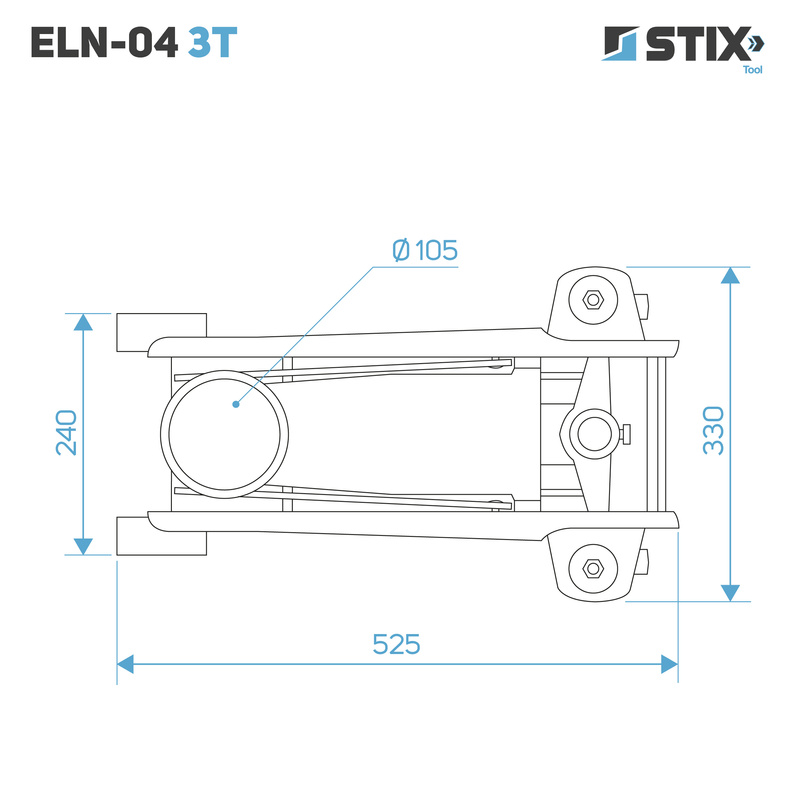 Lewarek / żaba podnośnik hydrauliczny wysokość 140-460 mm ELN-04 3T - Stix