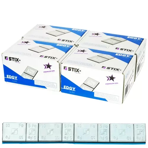 Ciężarki klejone do felg aluminiowych Edgy Slim - 60g (5g+10g / ocynkowane / szeroka taśma) - 400 szt. - Stix