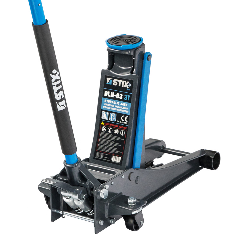 Lewarek / żaba podnośnik hydrauliczny niski profil z pedałem wysokość 75-505 mm DLN-03 3T - Stix