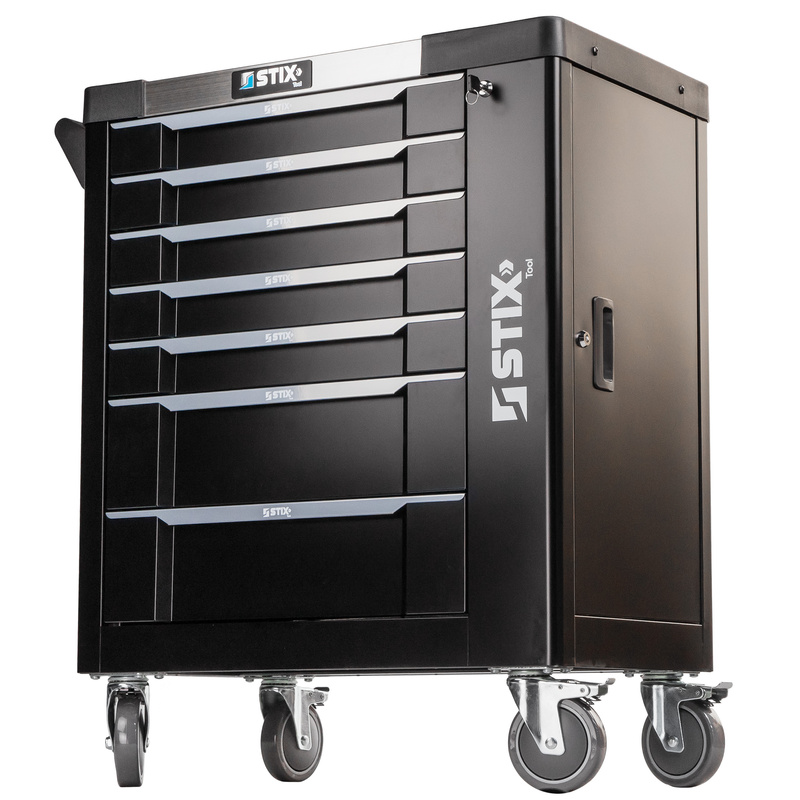 Szafka warsztatowa / wózek narzędziowy 7 szuflad, schowek boczny - UltimatePro A7 - Stix