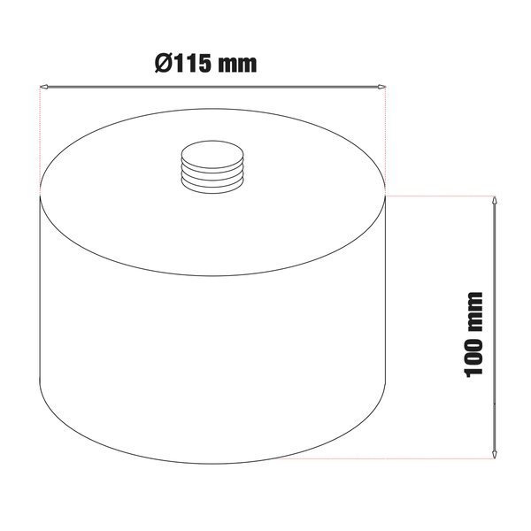 Nakładka podwyższająca G10 (10 cm) na podnośnik pneumatyczny bałwanek - Stix