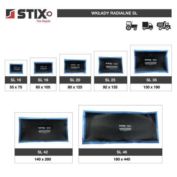 Wkład radialny PREMIUM STR SL20 80X125 mm / 1 szt. - Stix