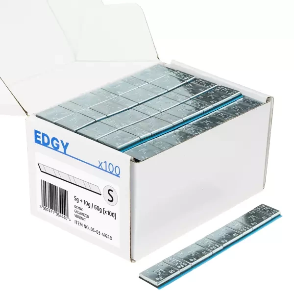 Ciężarki klejone do felg aluminiowych Edgy Slim - 60g (5g+10g / ocynkowane / szeroka taśma) - 800 szt. - Stix