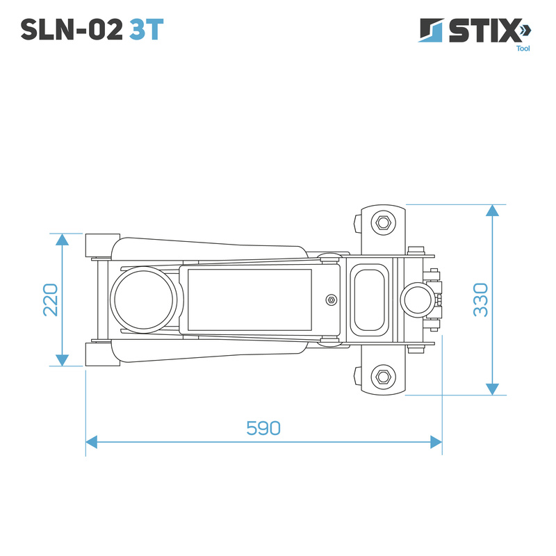 Lewarek / żaba podnośnik hydrauliczny niski profil wysokość 85-430 mm SLN-02 3T - Stix
